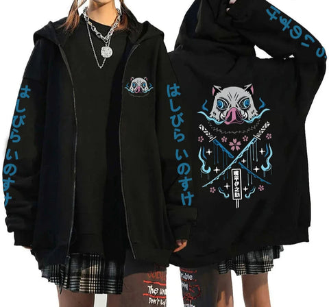 Inosuke Anime Zipper Hoodie