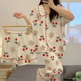 Korean Pajamas 3 pcs Printed Kawaii Clothes