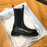 Korean Boots Genuine Leather Platform