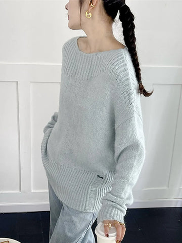 Koreanischer Off-Shoulder-Pullover