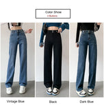 Korean Jeans Vintage High Waist