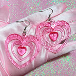 Pink Heart Earrings