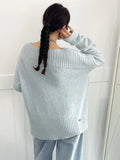 Koreanischer Off-Shoulder-Pullover