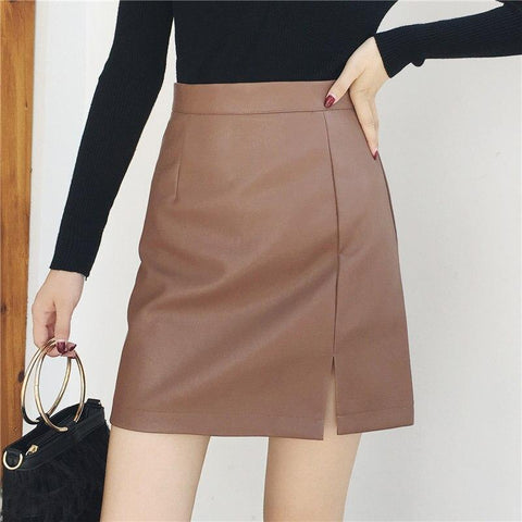 Korean Skirt Leder-Mode