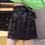 Korean Skirt Streetwear Leder